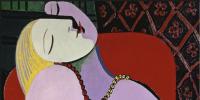 particolare del quadro di Picasso "The Dream", una donna che dorme