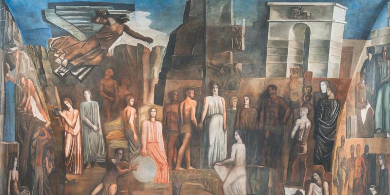 Foto del dipinto "L’Italia fra le arti e le scienze"
